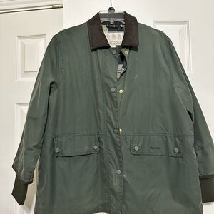 Barbour Dark Green Plaid Lined Jacket